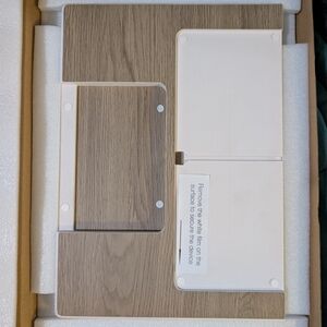 Wood Grain and White Tablet Stand